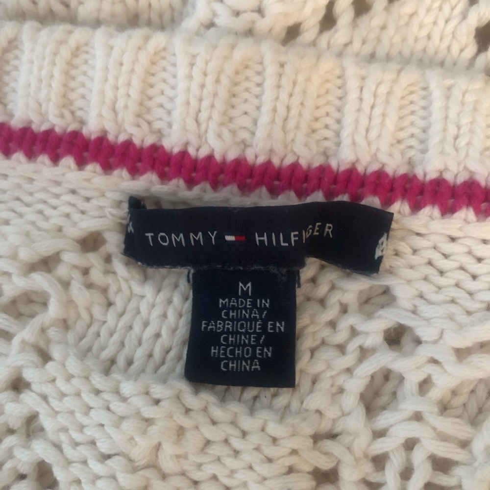 Tommy Hilfiger open weave Cotton sweater M - Picture 3 of 10